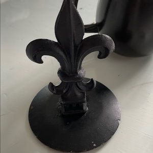Fleur de lis candle jar top